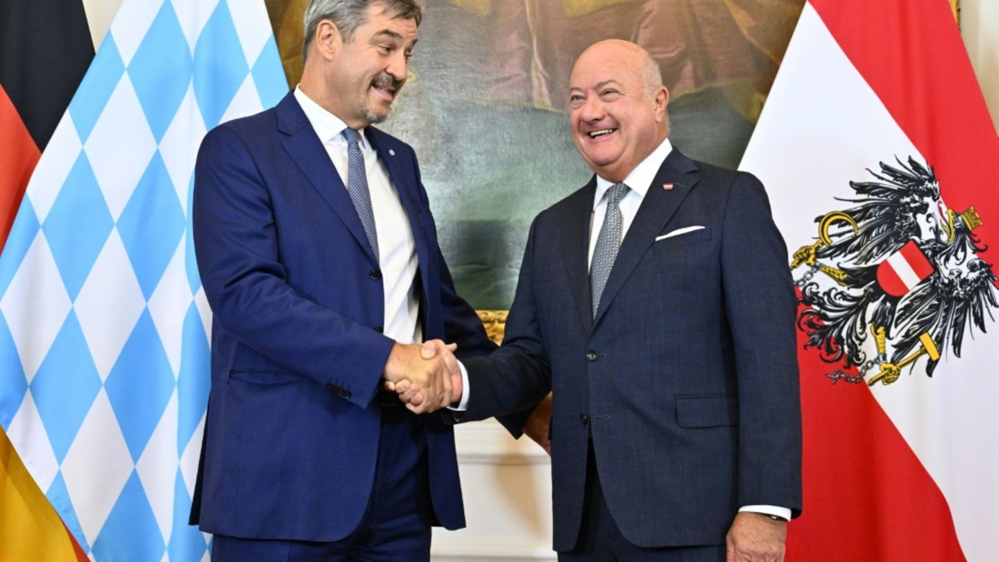 Markus Söder und Christian Stocker in Wien