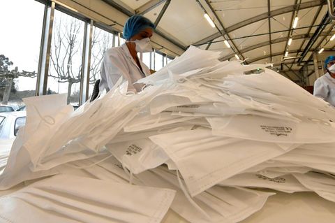 Maskenproduktion im Jahr 2021
