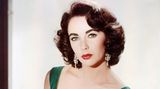 Liz Taylor ca. 1950, in einem grünen Kleid