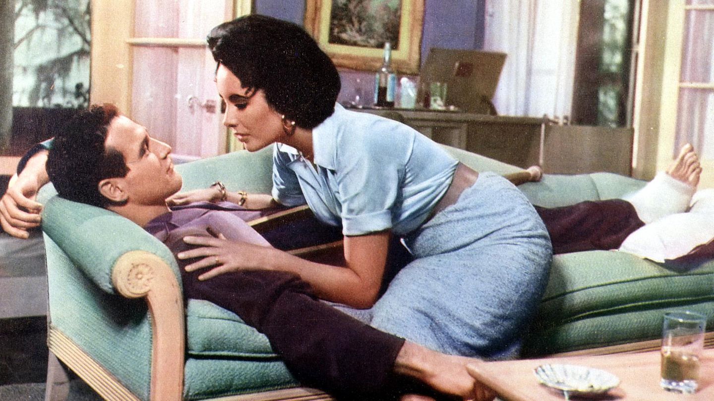 Liz Taylor und Paul Newman im Film Die Katze Auf Dem Heissen Blechdach