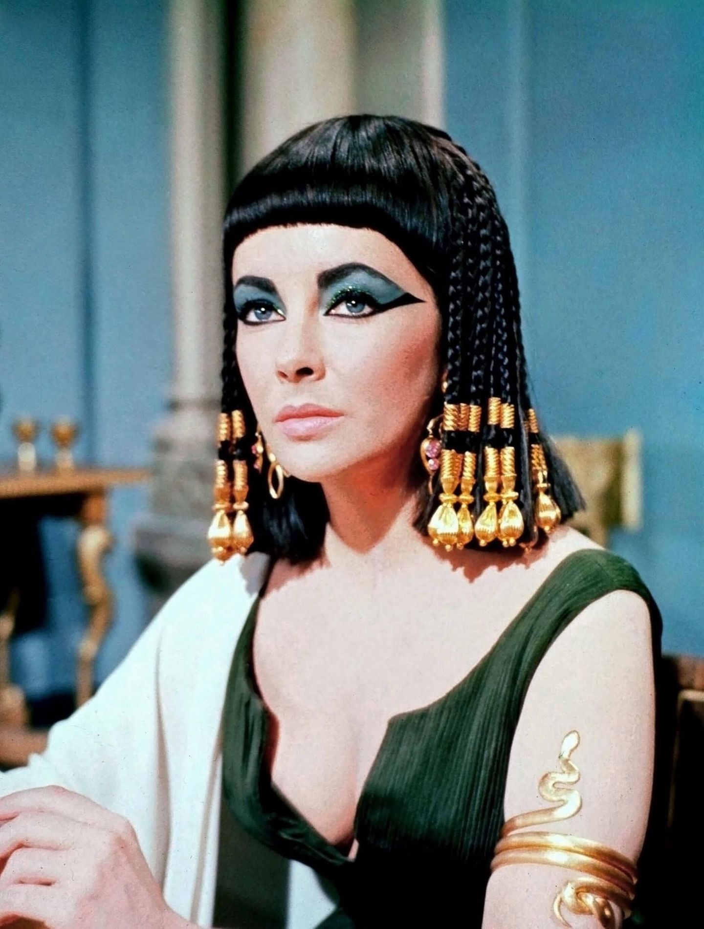 Ägyptische Pharaonin Liz Taylor als Kleopatra 1963