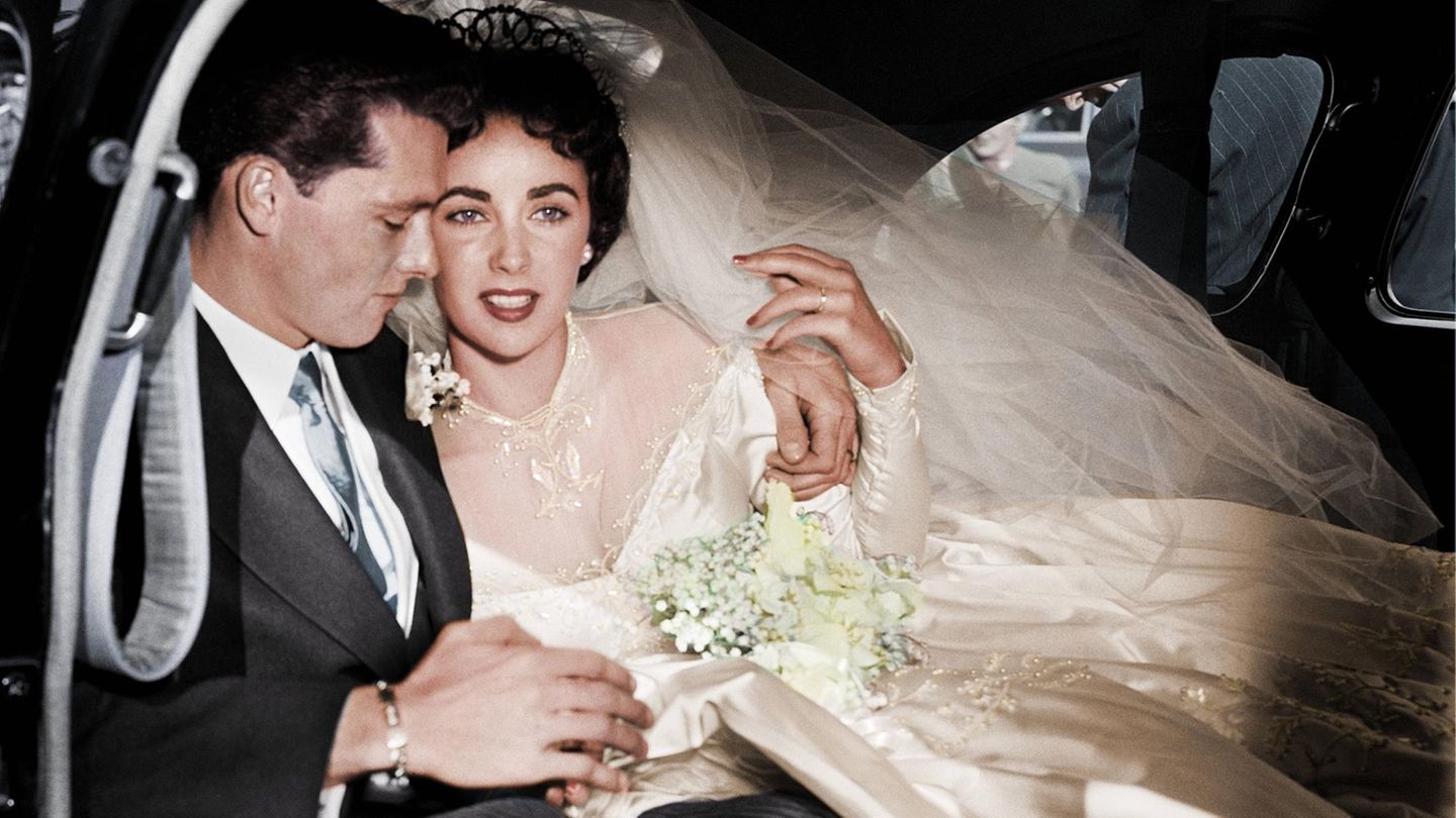 Elizabeth Taylor und Conrad Hilton heiraten 1950