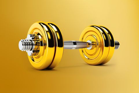 Das Bild zeigt eine Hantel. Fitness-Kosten lassen sich manchmal in der Steuererklärung geltend machen