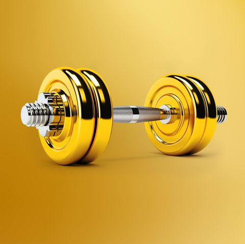 The picture shows a dumbbell. Fitness costs can sometimes be claimed in the tax return