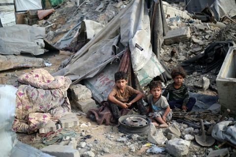 Palästinensische Flüchtlinge im Gazastreifen