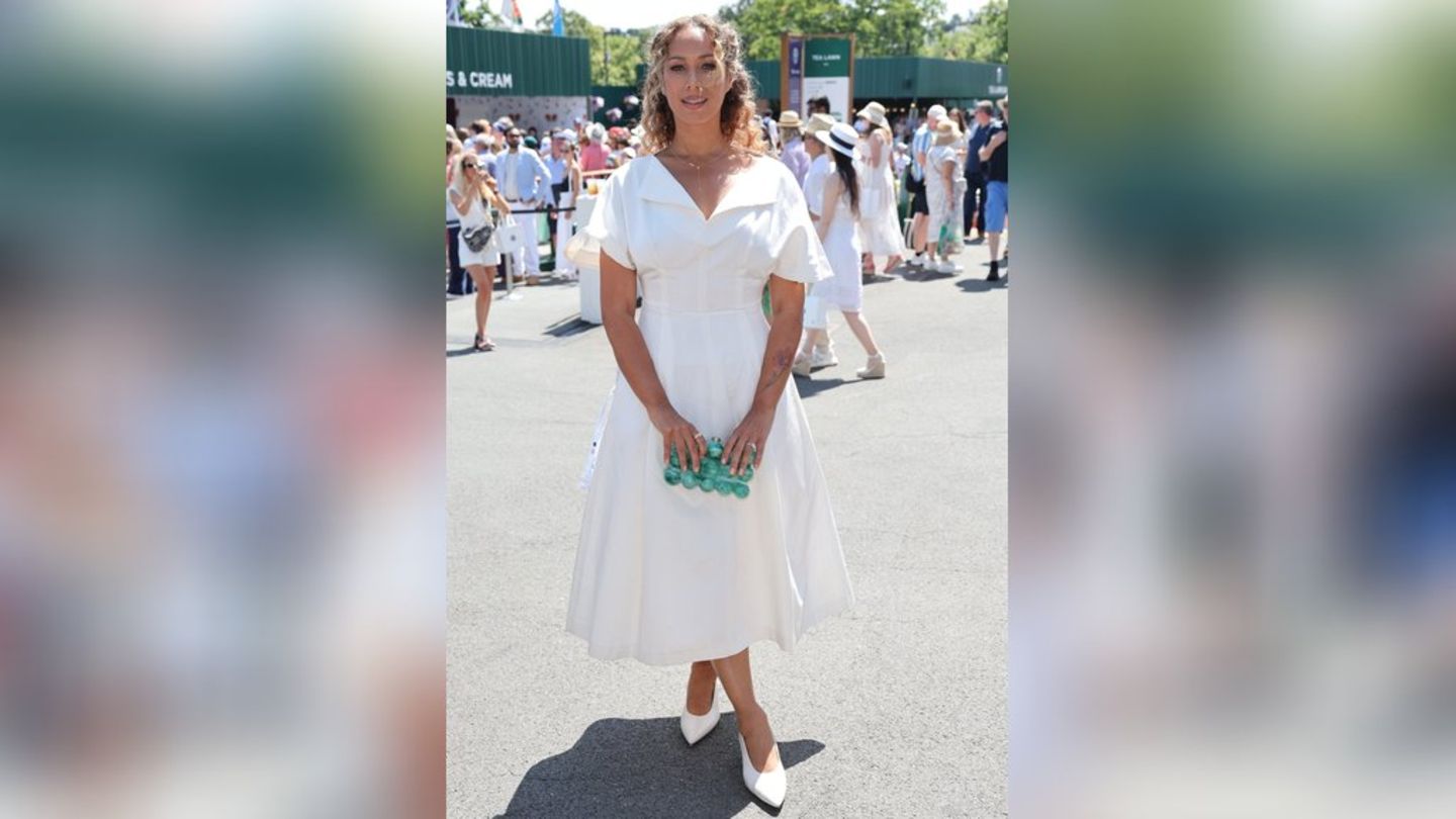Leona Lewis: Radiant appearance in Wimbledon
