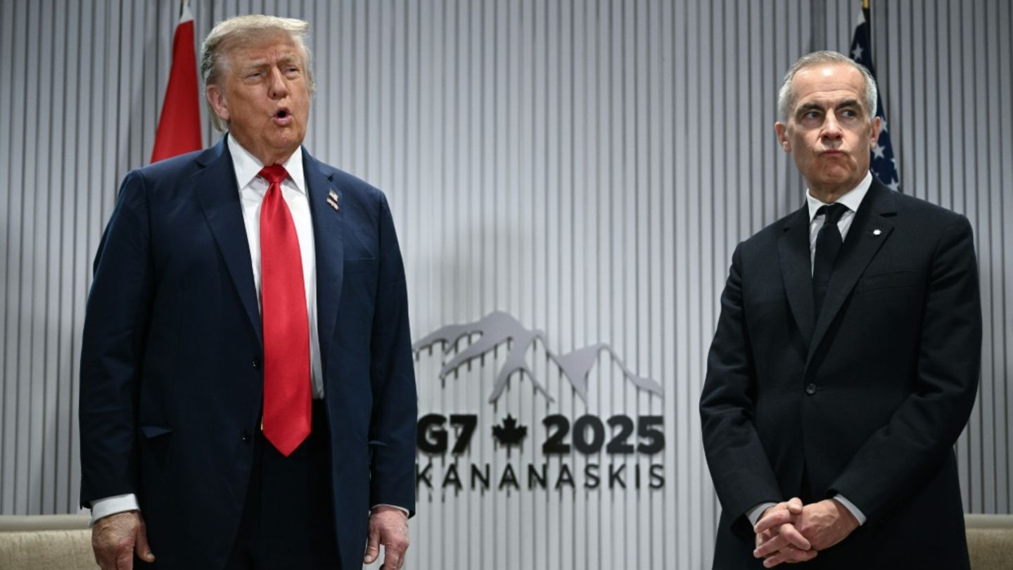 US-Präsident Trump mit dem kanadischen Premier Carney