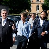 Christina Block mit ihren Anwälten auf dem Weg zum Landgericht Hamburg