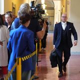 Sascha Böttner, Verteidiger eines Mitangeklagten T., dürfte so einen Medienrummel auf dem Gerichtsflur auch nur selten erleben