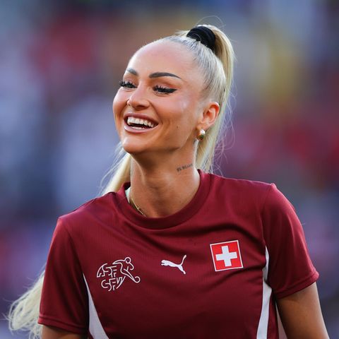Alisha Lehmann playing against Finland.