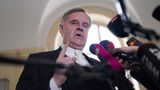 Christina Blocks zweiter Anwalt, Otmar Kury, gibt der Presse ein Statement nach dem Prozessbeginn