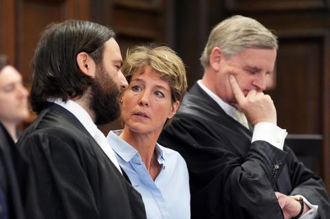 Christina Block am ersten Prozesstag