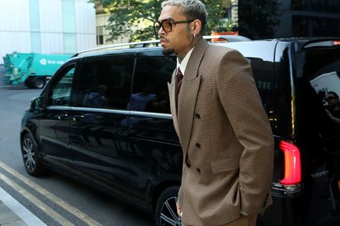Chris Brown bei seiner Ankunft vor dem Londoner Gericht