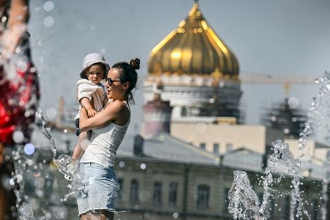 Sommerhitze in Moskau