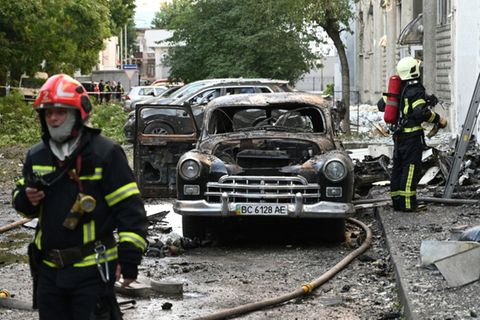 Feuerwehr in der westukrainischen Stadt Lwiw