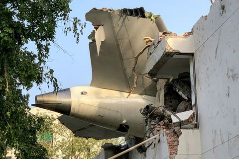 Flugzeugtrümmer in Ahmedabad