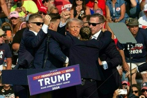 Trump am 13. Juli 2024 in Butler