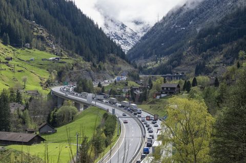 Stau in der Schweiz