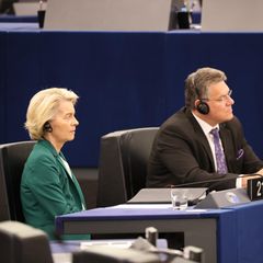 Ursula von der Leyen un Maroš Šefčovič – Donald Trump hat neue Zölle angekündigt