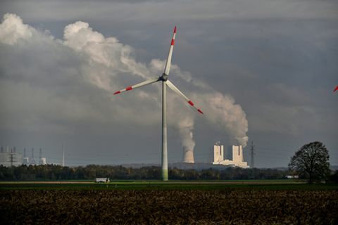 Windkraftanlage in Westdeutschland