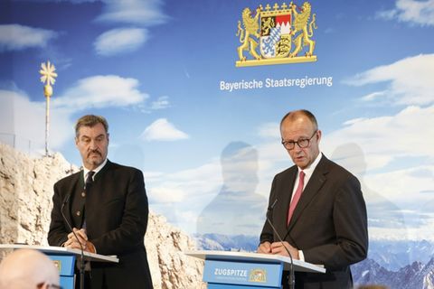 Markus Söder (l.) und Friedrich Merz