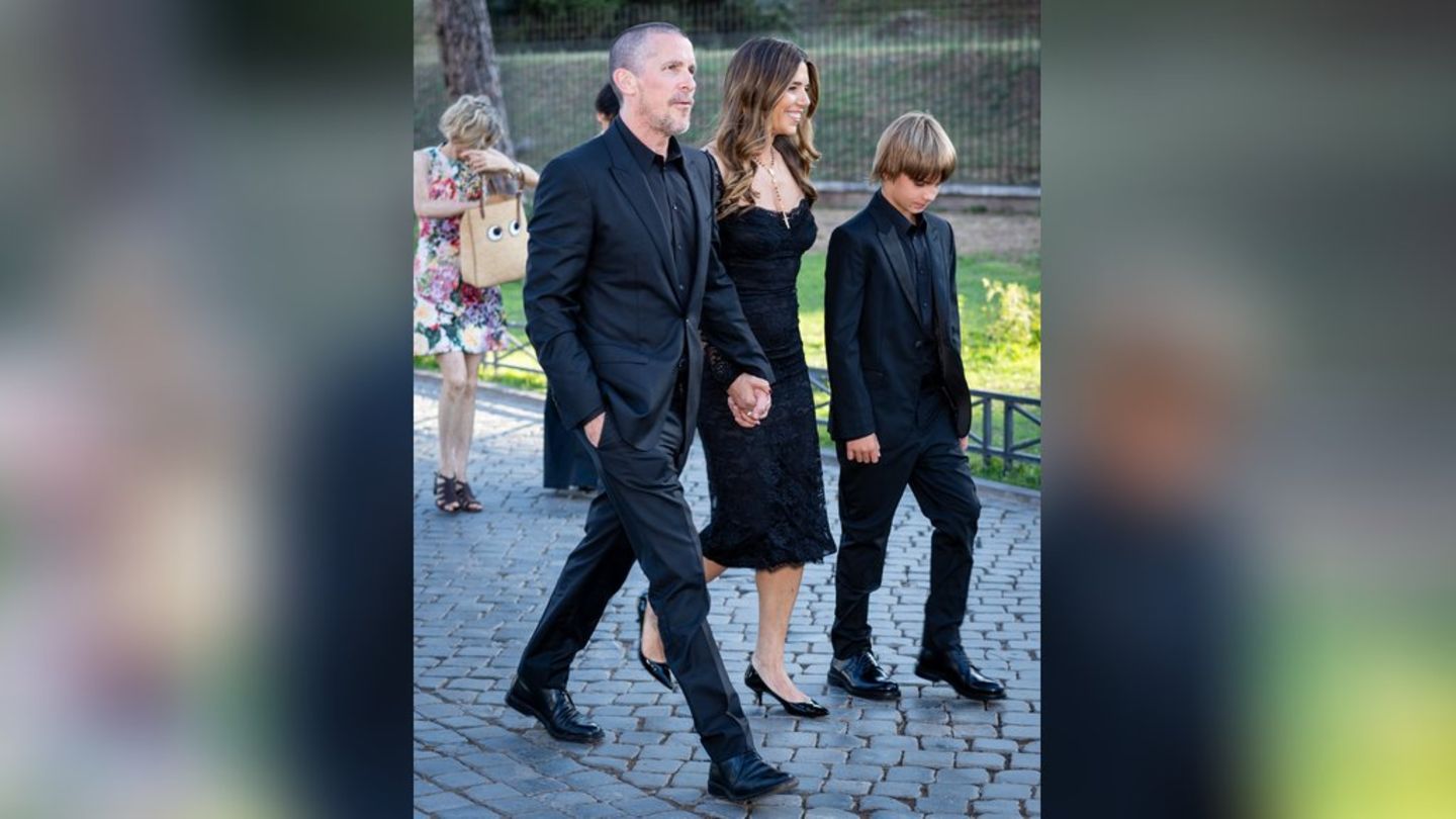 Christian Bale: With wife and son at Dolce & Gabbana