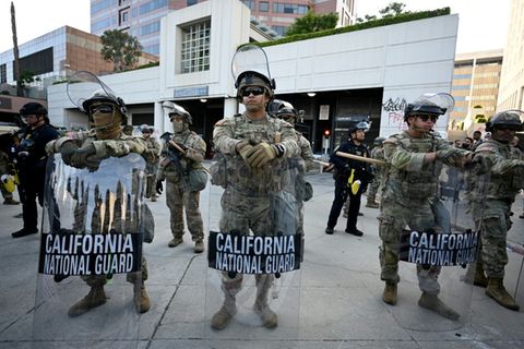 Angehörige der Nationalgarde in Los Angeles
