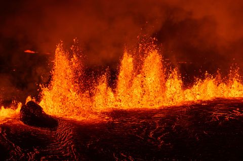 So sah es bei einem vorherigen Mal aus, als sich ein Vulkanausbruch auf Islands Reykjanes-Halbinsel ereignete