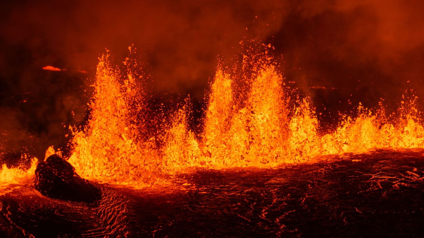 So sah es bei einem vorherigen Mal aus, als sich ein Vulkanausbruch auf Islands Reykjanes-Halbinsel ereignete