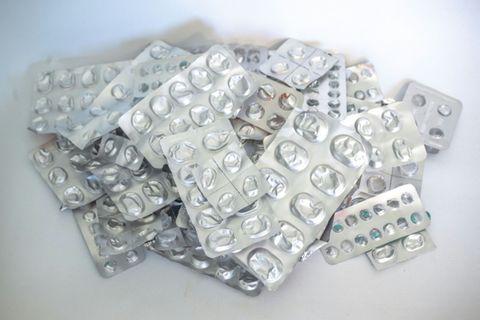 Leere Pillenpackungen