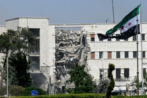 Schäden am Hauptquartier der syrischen Armee in Damaskus