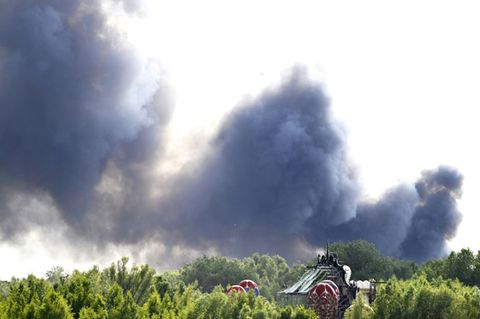 Feuer auf Festivalgelände