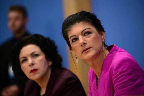 Wagenknecht (r.) und Mohamed Ali in Berlin