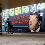 Graffito in Remseck im Kreis Ludwigsburg zeigt Wolfgang Grupp