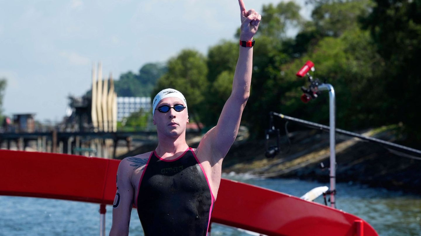 Free water World Cup in Singapore: Gold gloss in the heat: Wellbrock celebrates second World Cup title