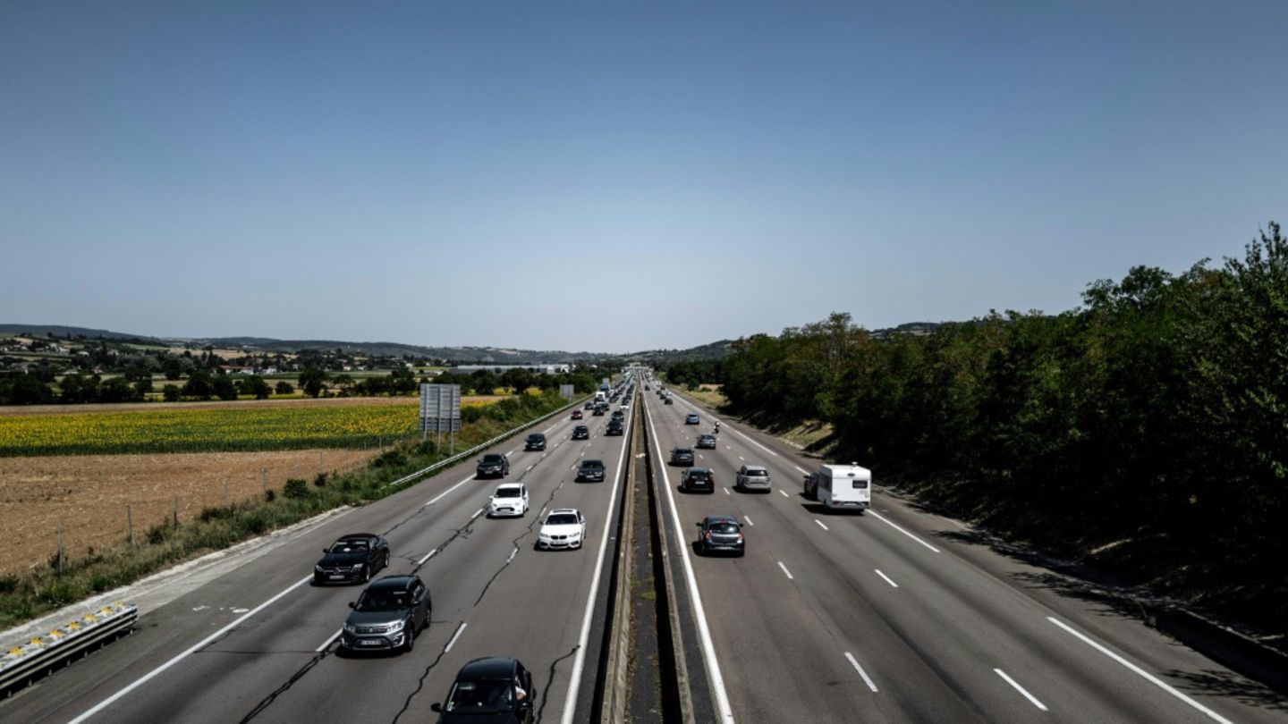 Verkehr auf Autobahn in Frankreich