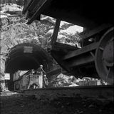 Bau des Montblanc-Tunnels in Frankreich im März 1962