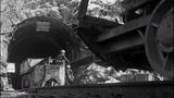Bau des Montblanc-Tunnels in Frankreich im März 1962
