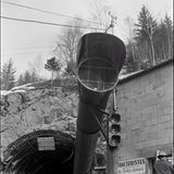 Eine Baumaschine am Montblanc 1965
