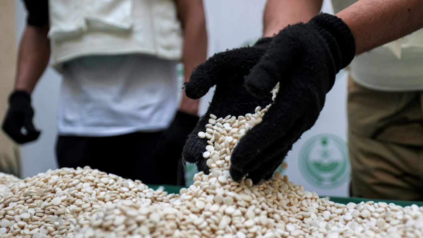 Beschlagnahmte Captagon-Pillen in Saudi-Arabien