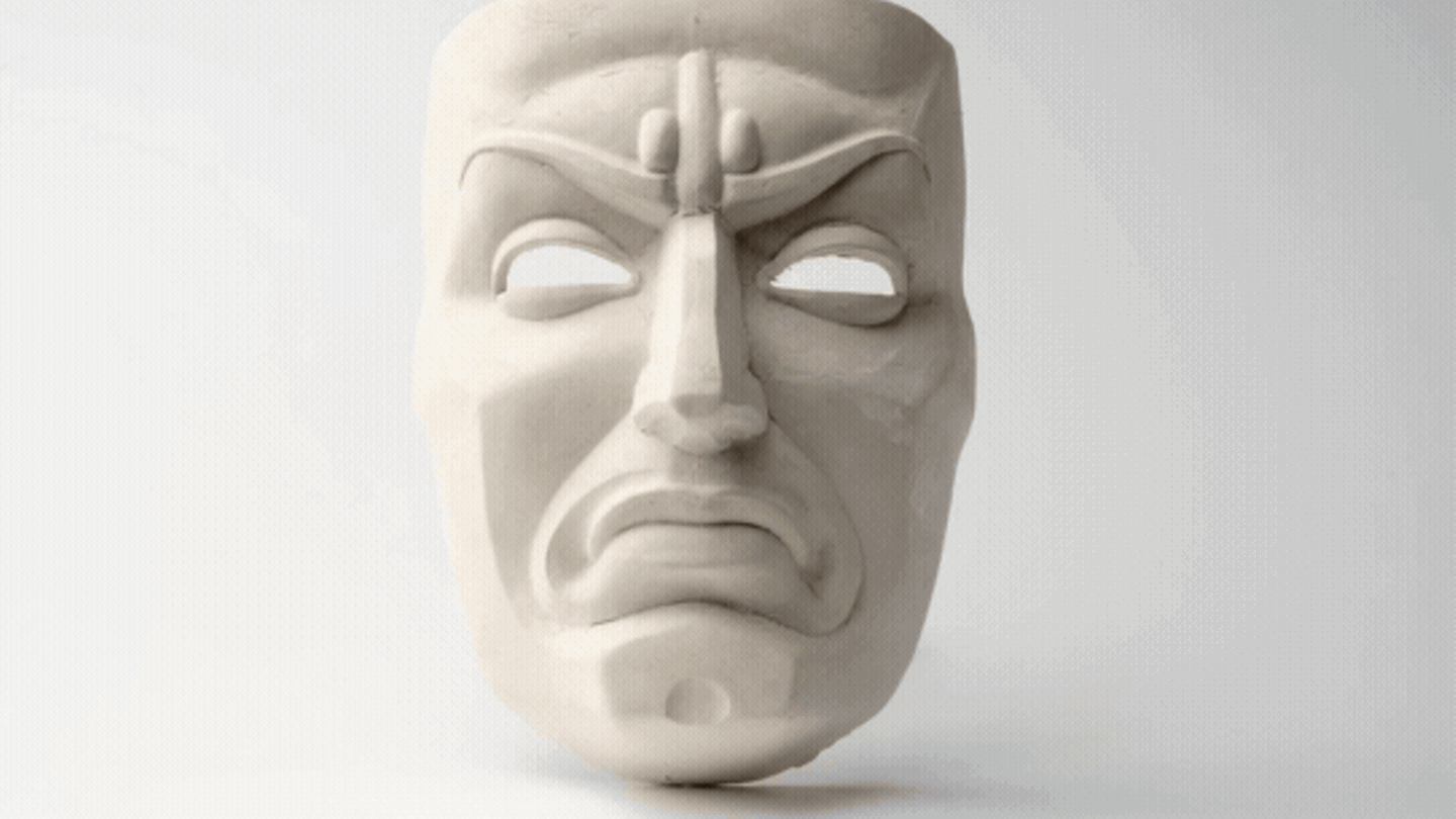 Eine wütende Maske Eine wütende Maske