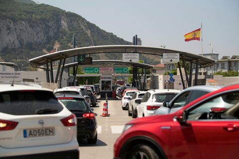 Grenzübergang zwischen Gibraltar und Spanien