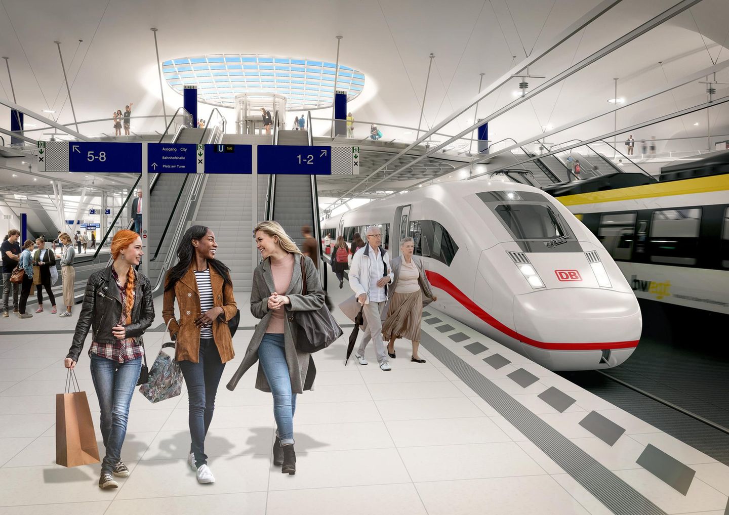 So soll es einmal aussehen – wenn durch Stuttgart 21 die Züge rollen