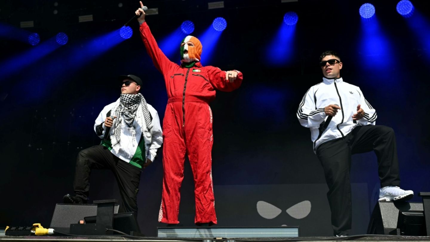 Kneecap beim Glastonbury Festival Ende Juni