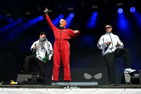 Kneecap beim Glastonbury Festival Ende Juni