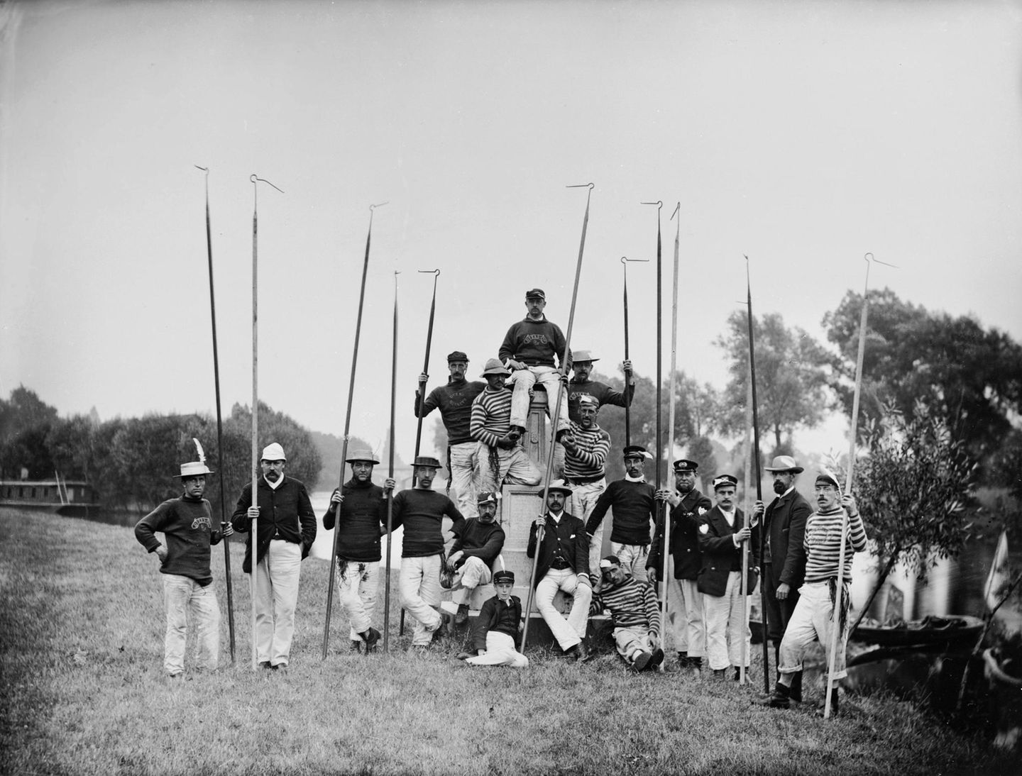 Teamwork Eine Gruppe "Swan-Uppers" um 1885
