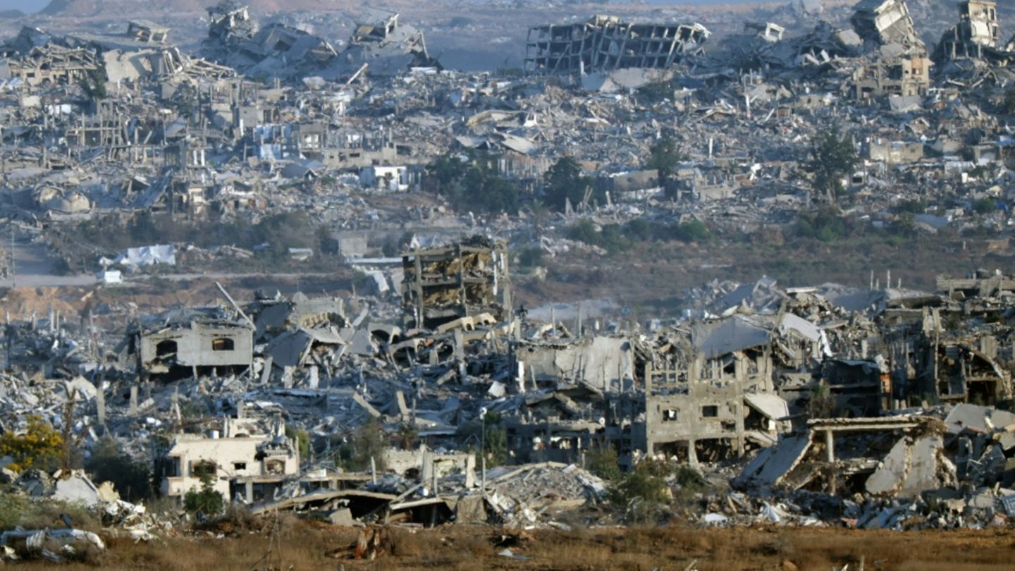 Blick aus Israel auf den Gazastreifen