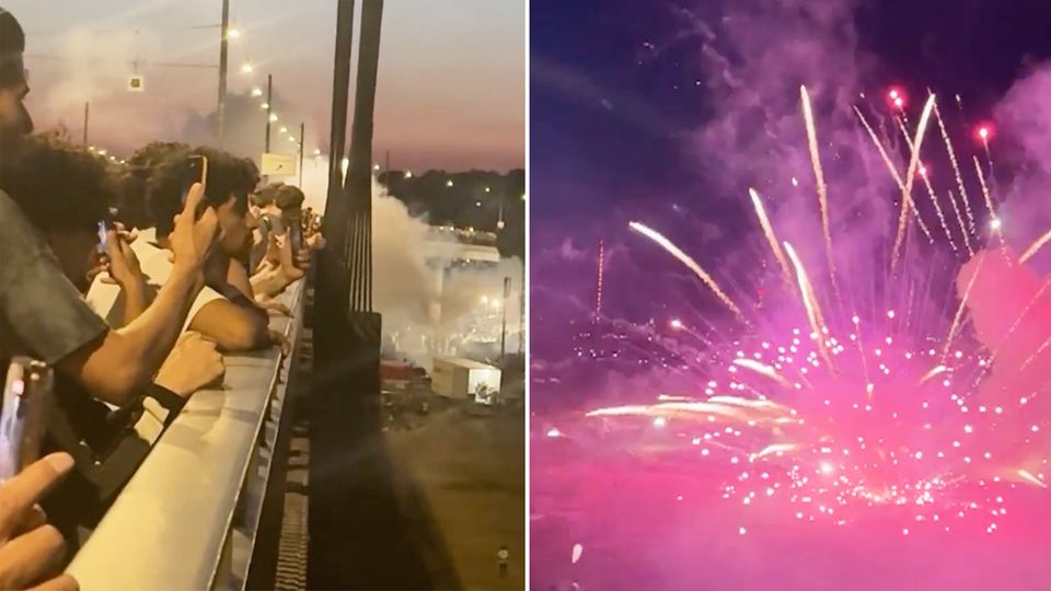 Besucher filmen Feuerwerks-Chaos auf Düsseldorfer Kirmes