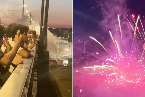 Besucher filmen Feuerwerks-Chaos auf Düsseldorfer Kirmes