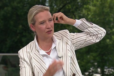 Protest bei ARD-Sendung: Rufe und Chor stören Weidels Sommerinterview massiv